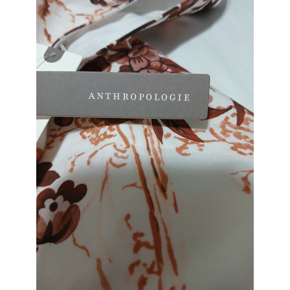 Anthropologie Maeve Neutral Floral Split Print V-Back Shift Dress XL NWT - Picture 8 of 12